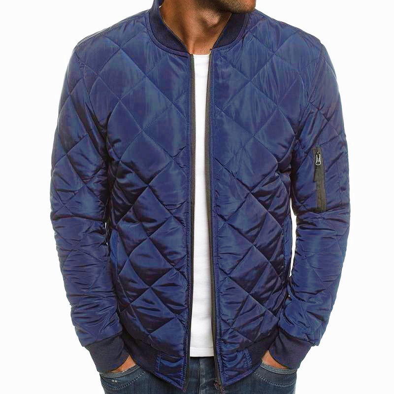 Winterjacke Herren | Steppjacke Bomberjacke Mit Rautensteppung