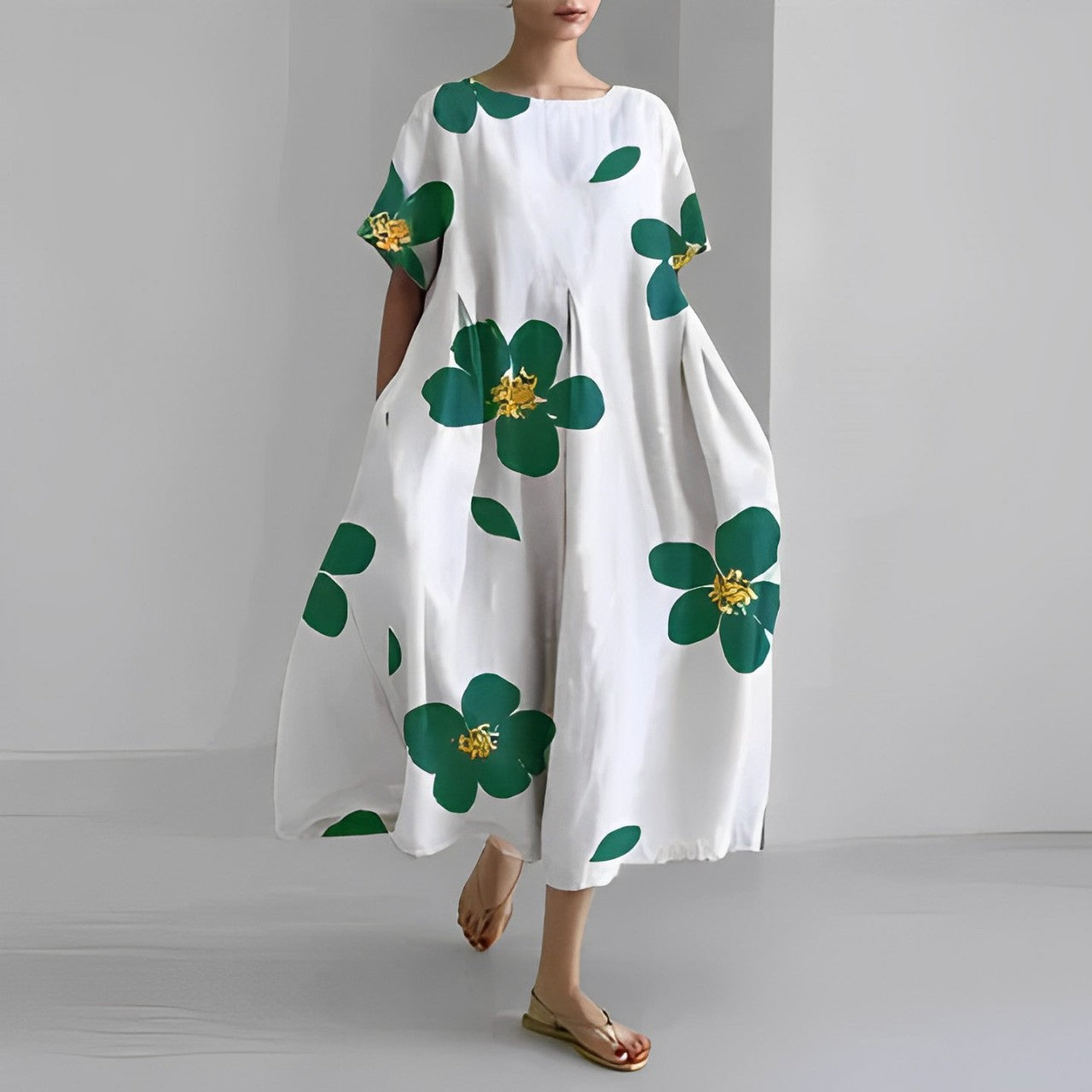Damen Vintage Maxi Kleid