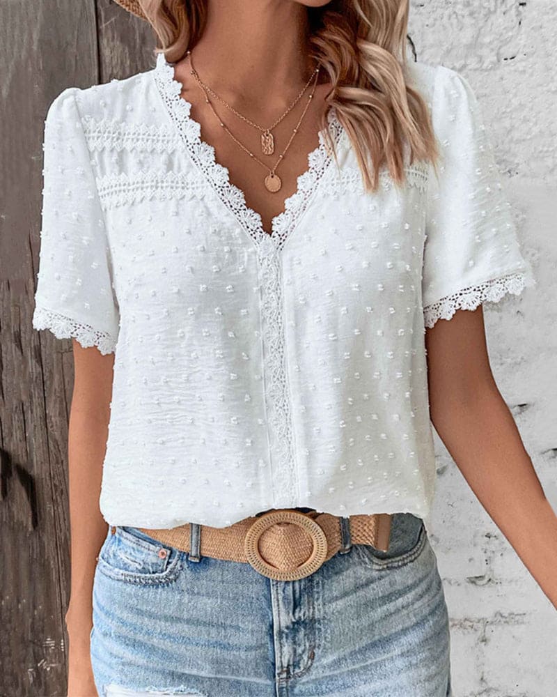 Damen Elegante Festlich Shirt