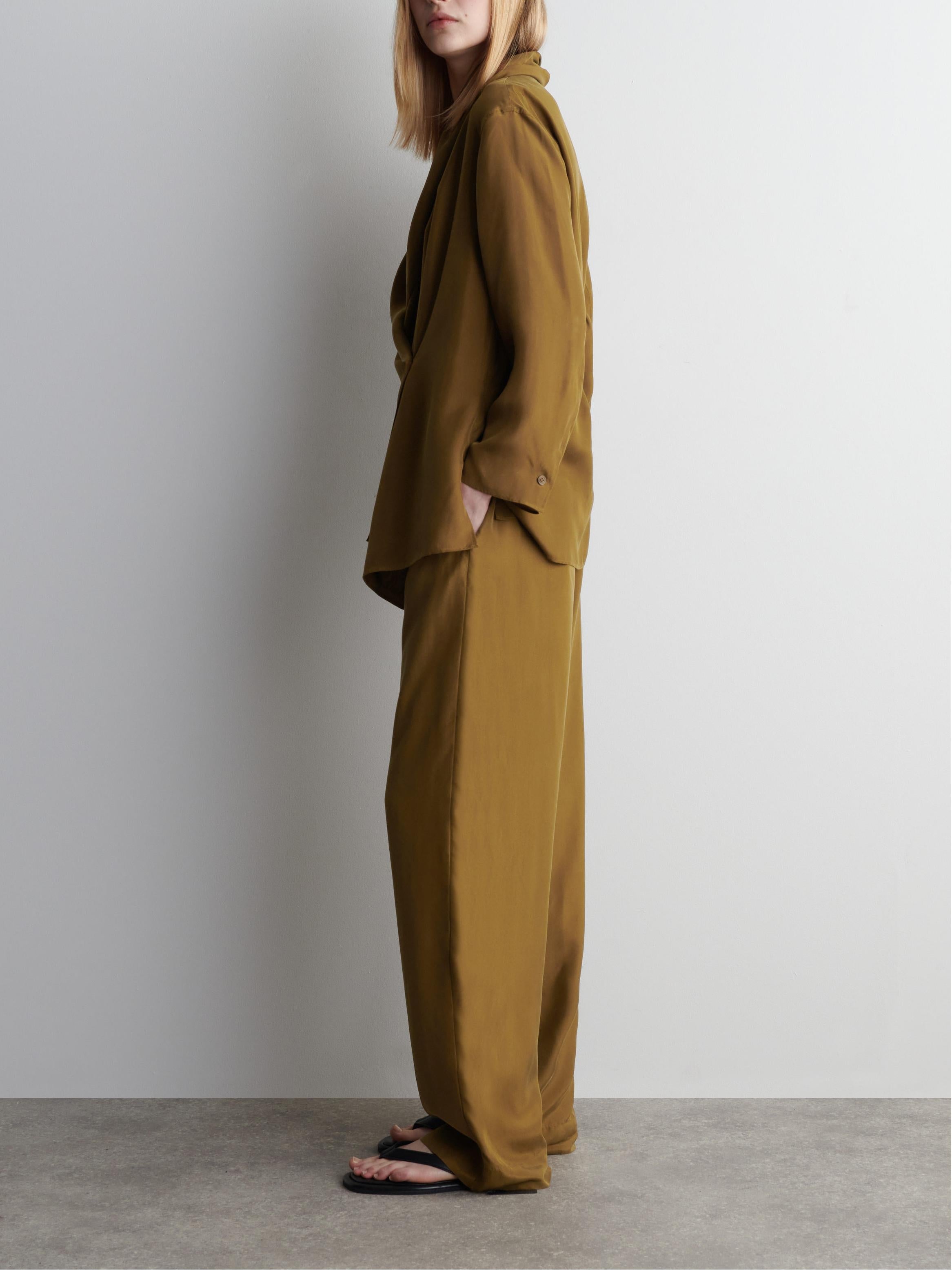 Zweiteiler Set | Wickelbluse Mit Weiter Hose