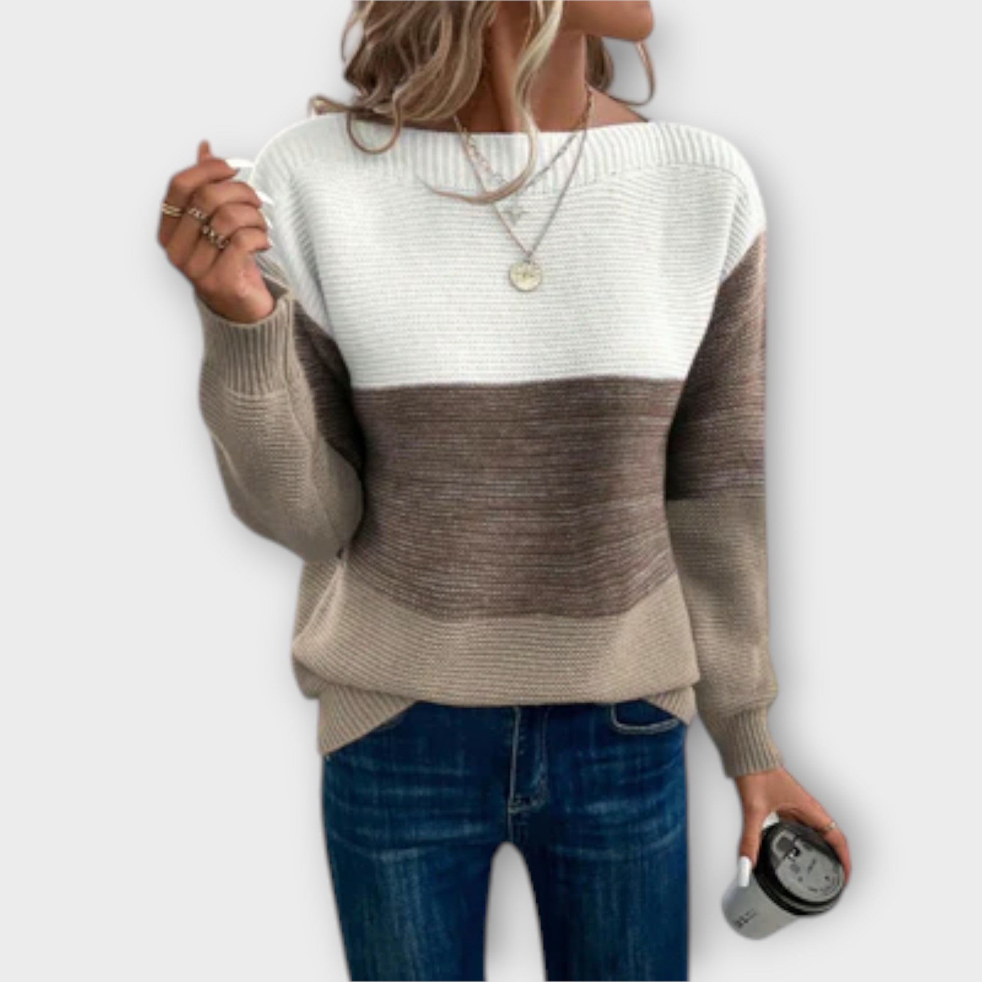 Strickpullover | Rundhals Lockerer Schnitt