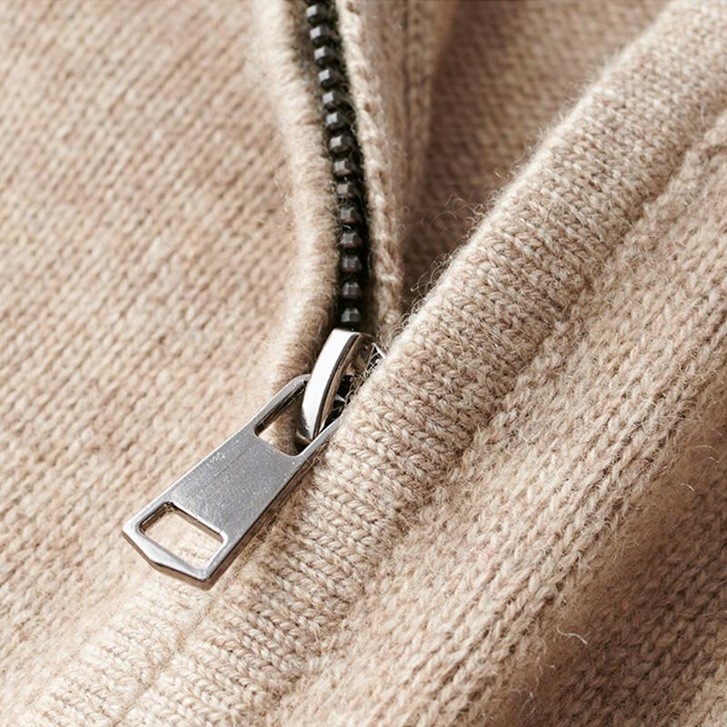 Pullover Mit Reißverschluss | Hoher Kragen