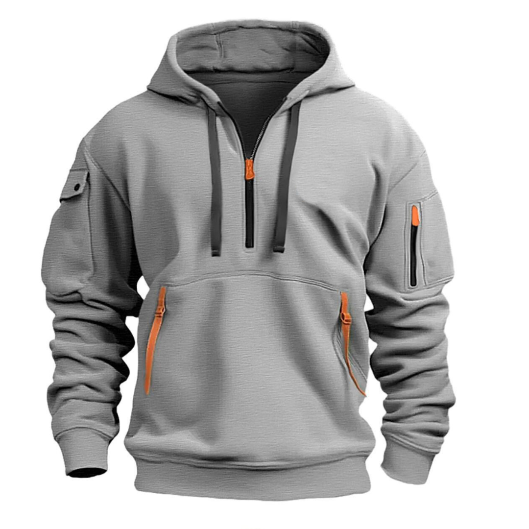 Hoodie - Reißverschlussdetails und Mehrfachtaschen