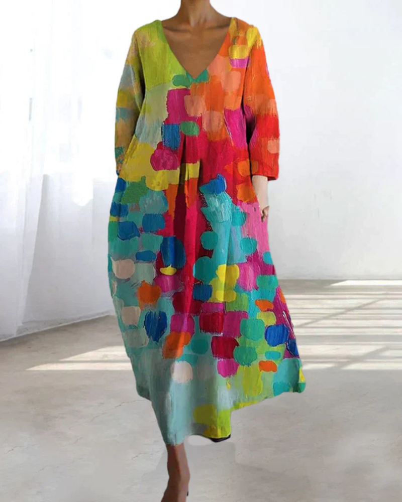 Damen Italienische Strand Maxi Kleid