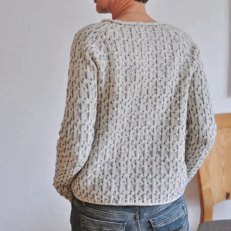 Pullover Mit Rundhalsausschnitt - Strickmuster