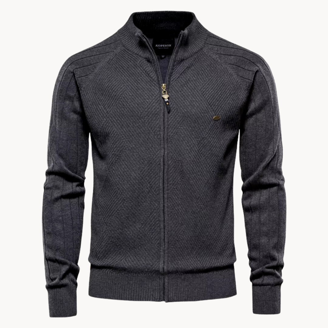 Zip Pullover - Strukturiertes Design mit Stehkragen
