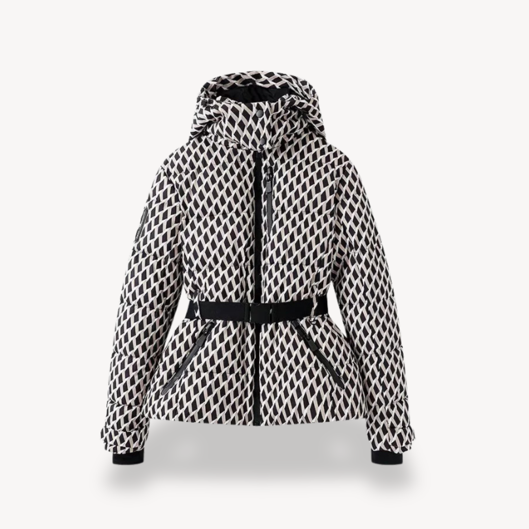 Steppjacke Winter - Tailliert mit Gürtel und Kapuze