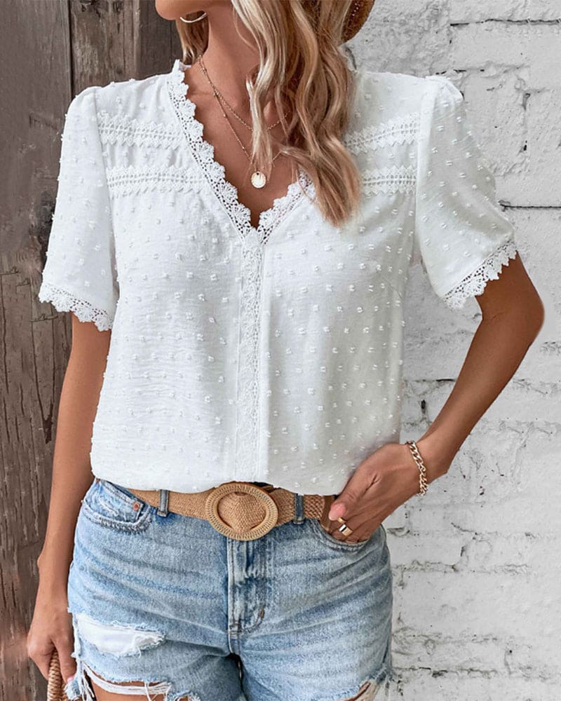 Damen Elegante Festlich Shirt