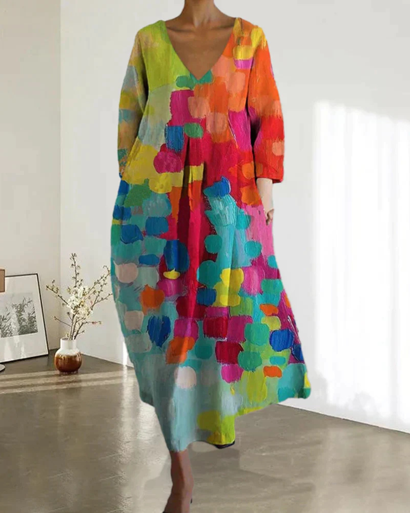 Damen Italienische Strand Maxi Kleid