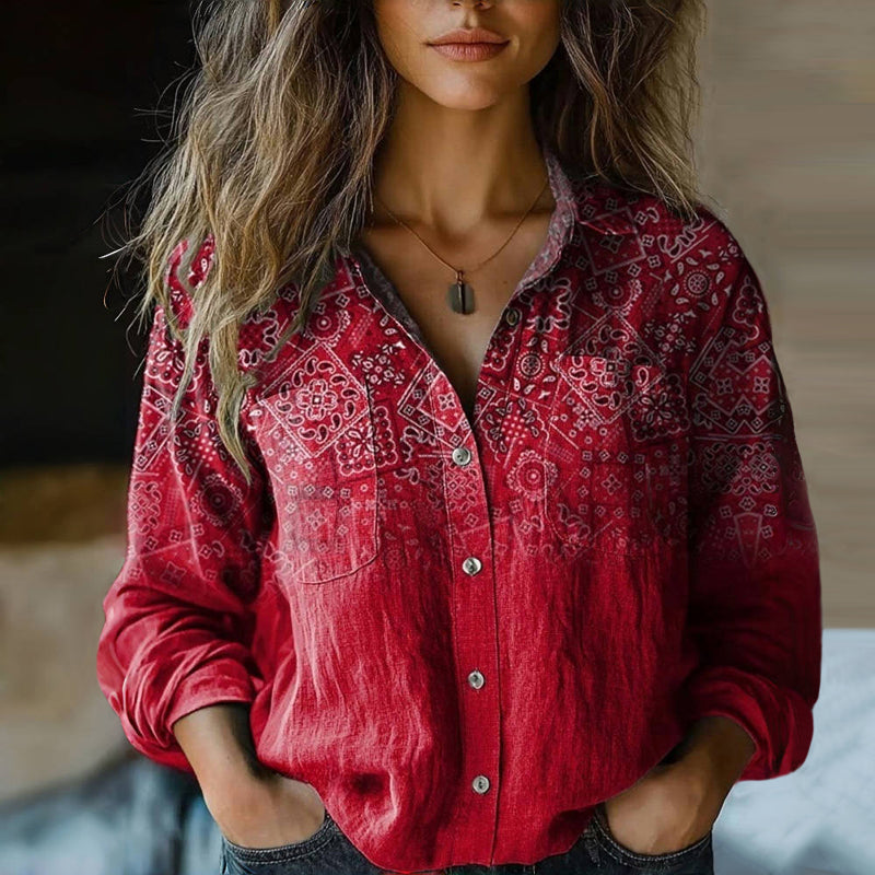 Bluse Mit Muster | Lockere Passform