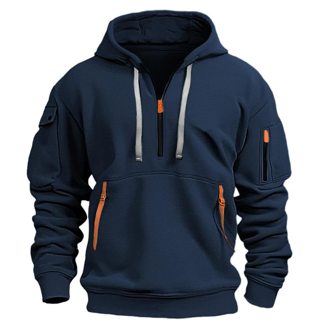Hoodie - Reißverschlussdetails und Mehrfachtaschen