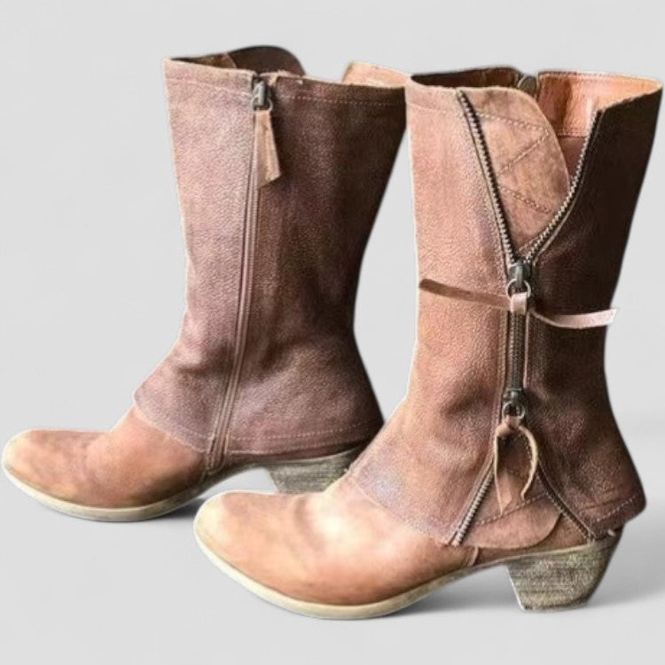 Cowboy Stiefel | Mittelhoch mit Seitlichem Reißverschluss