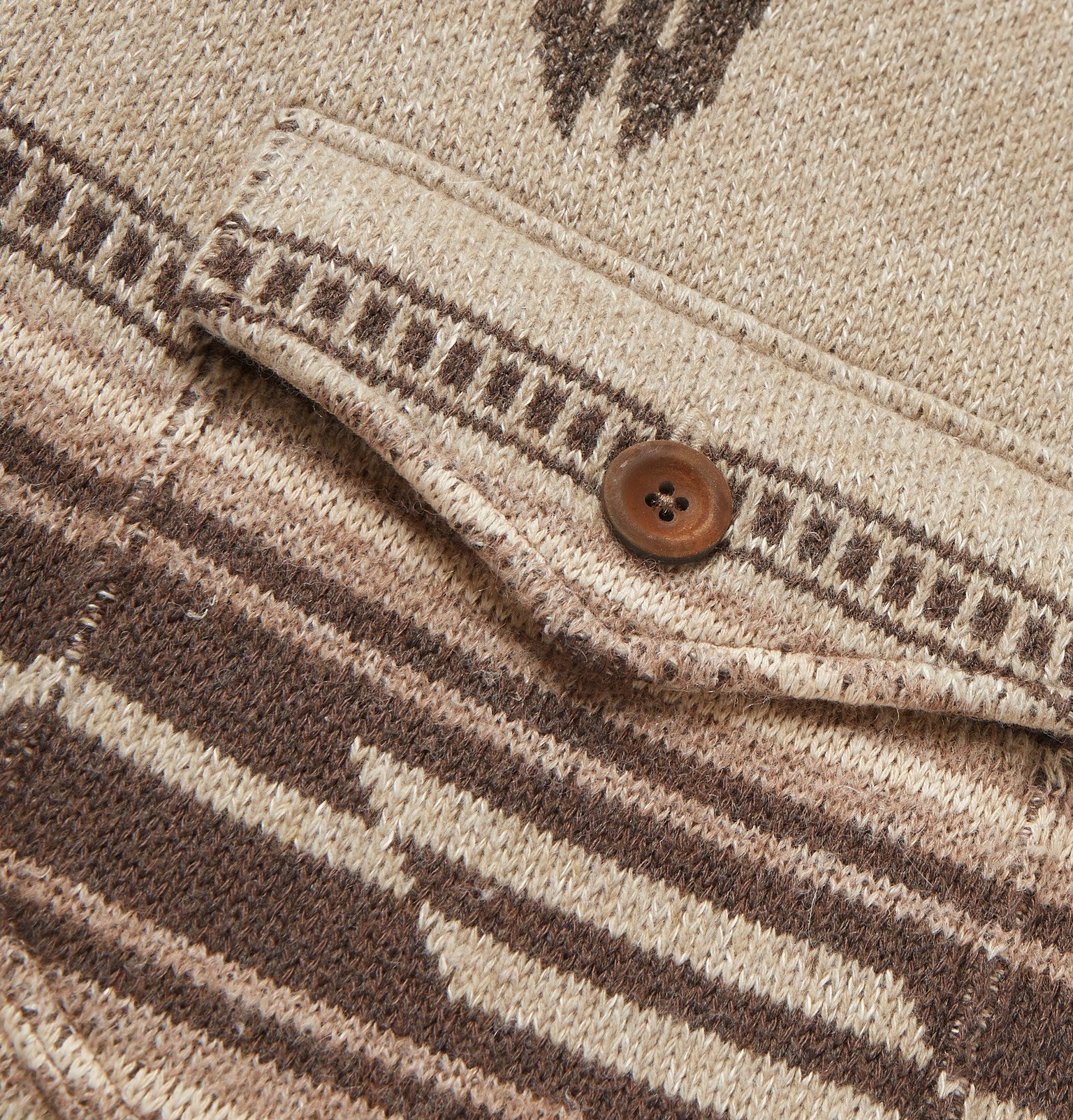 Schalkragen Mit Tiermotiv - Strickjacke Mit Knöpfen