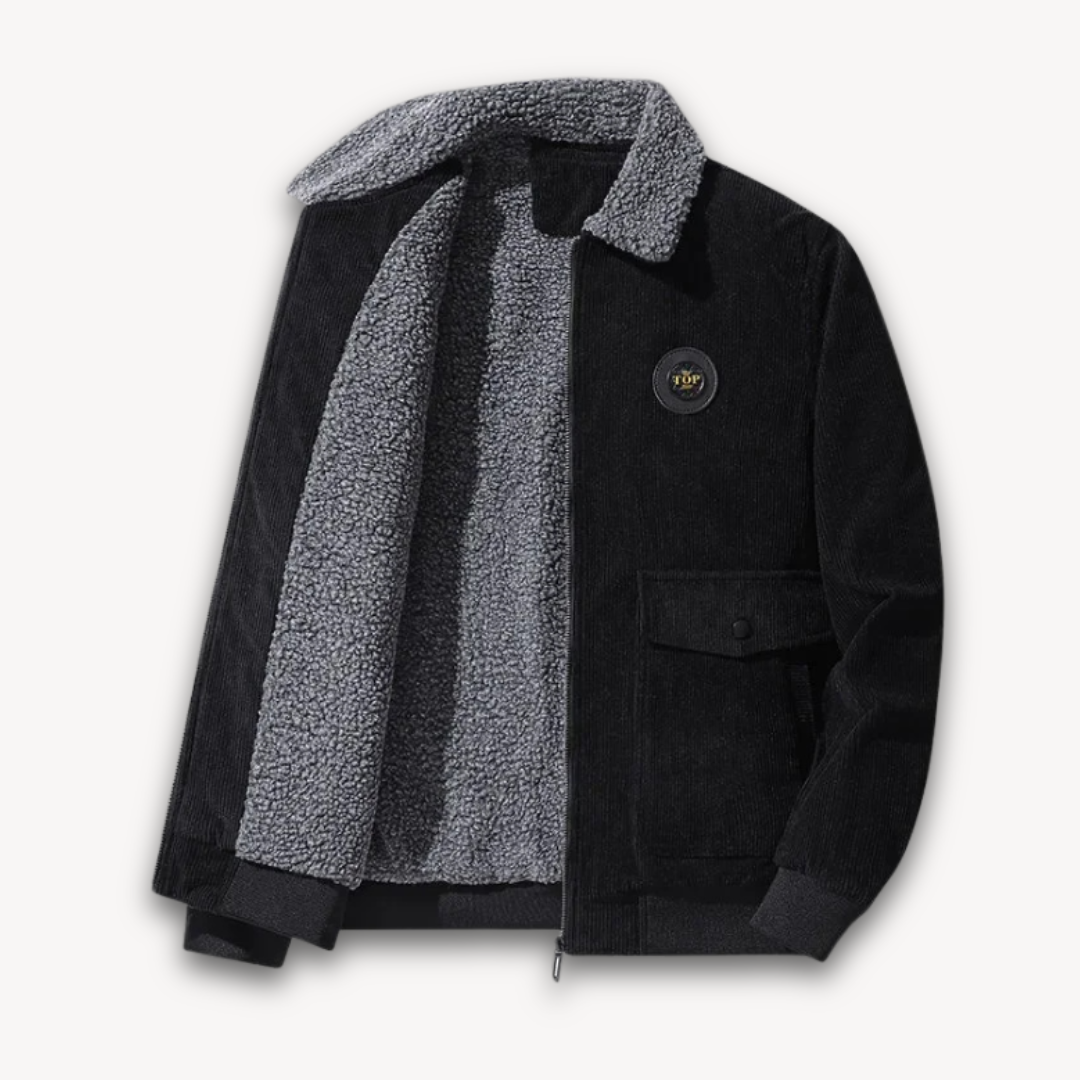 Winterjacke mit Kragen - Gefütterter Look mit Reißverschluss
