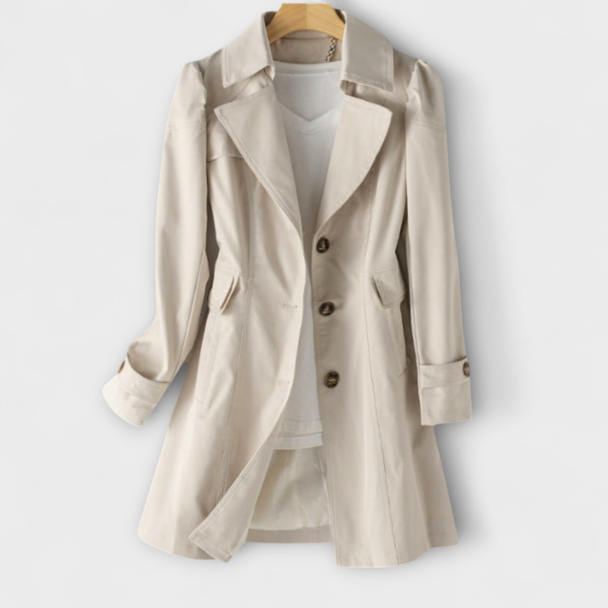 Trenchcoat | Klassischer Schnitt Mit Knopfverschluss