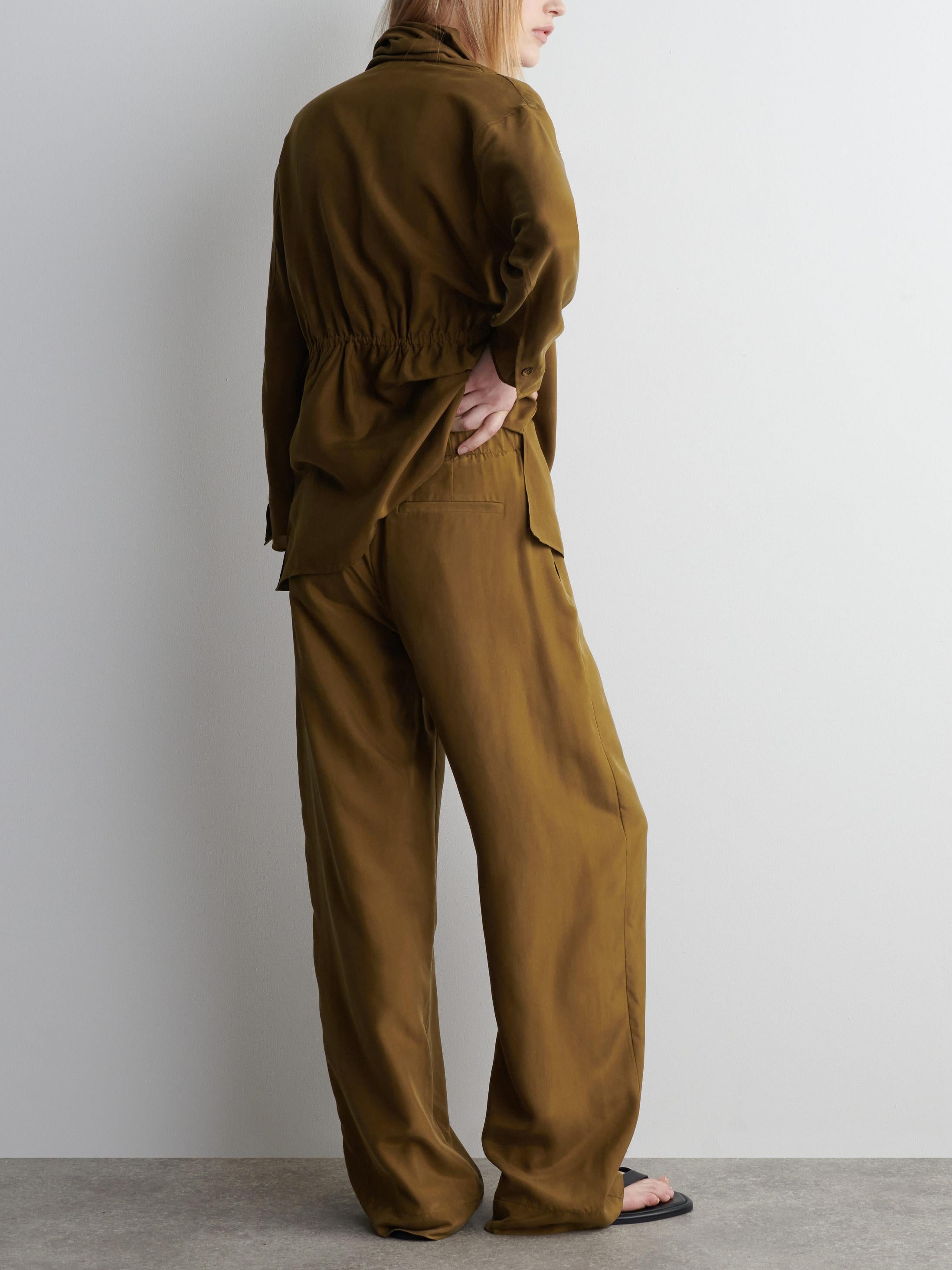 Zweiteiler Set | Wickelbluse Mit Weiter Hose