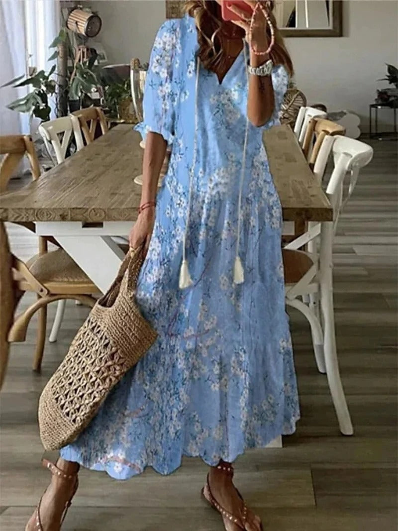 Damen Tunika Strand Maxi Kleid