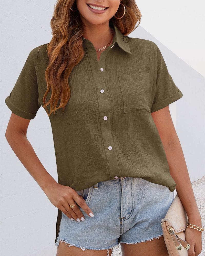 Damen Elegante Oberteil Bluse