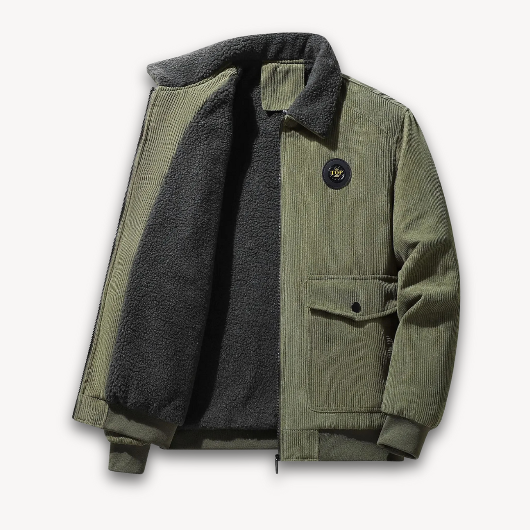 Winterjacke mit Kragen - Gefütterter Look mit Reißverschluss