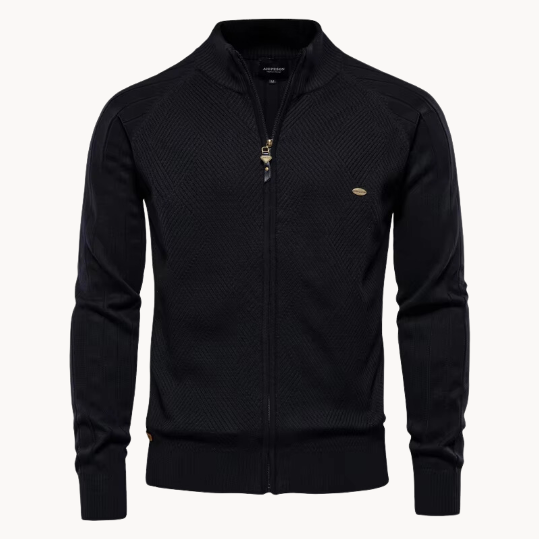 Zip Pullover - Strukturiertes Design mit Stehkragen