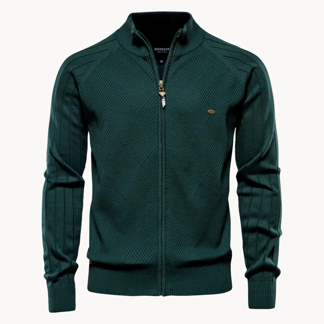Zip Pullover - Strukturiertes Design mit Stehkragen