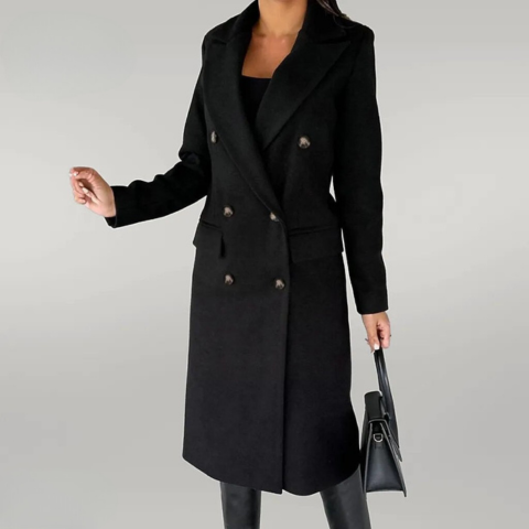 Trench Coat Lang - Zweireihig Mit Tailliertem Schnitt