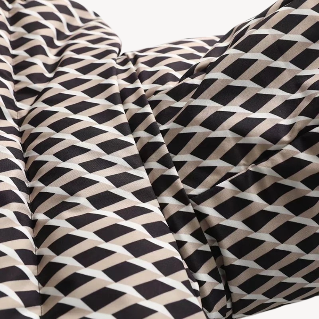 Skijacke Winterjacke | Steppjacke Tailliert mit Gürtel und Kapuze