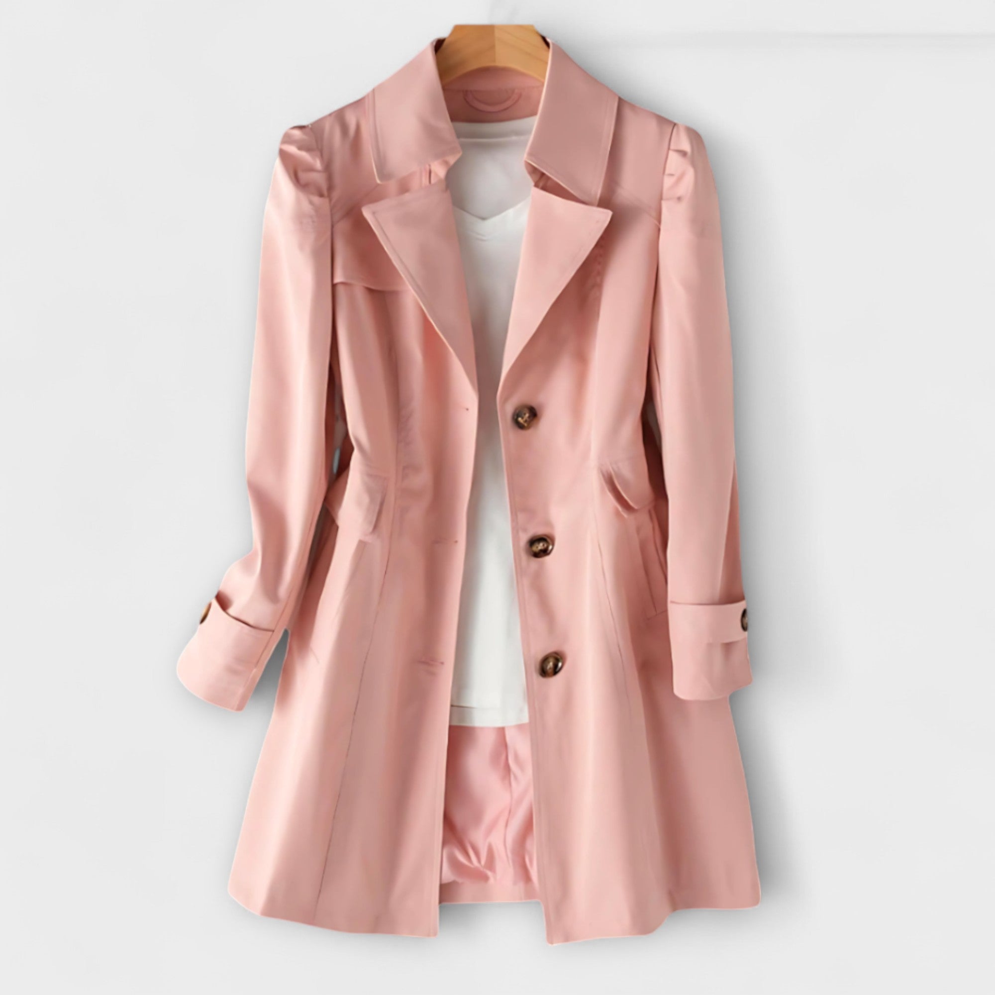 Trenchcoat | Klassischer Schnitt Mit Knopfverschluss