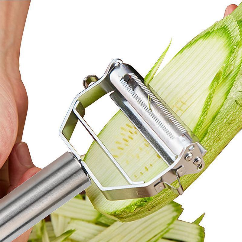 Ultra-scharfer Rostfreier Multifunktions Sparschäler | Vielseitige Julienne Schäler für Gemüse und Früchte