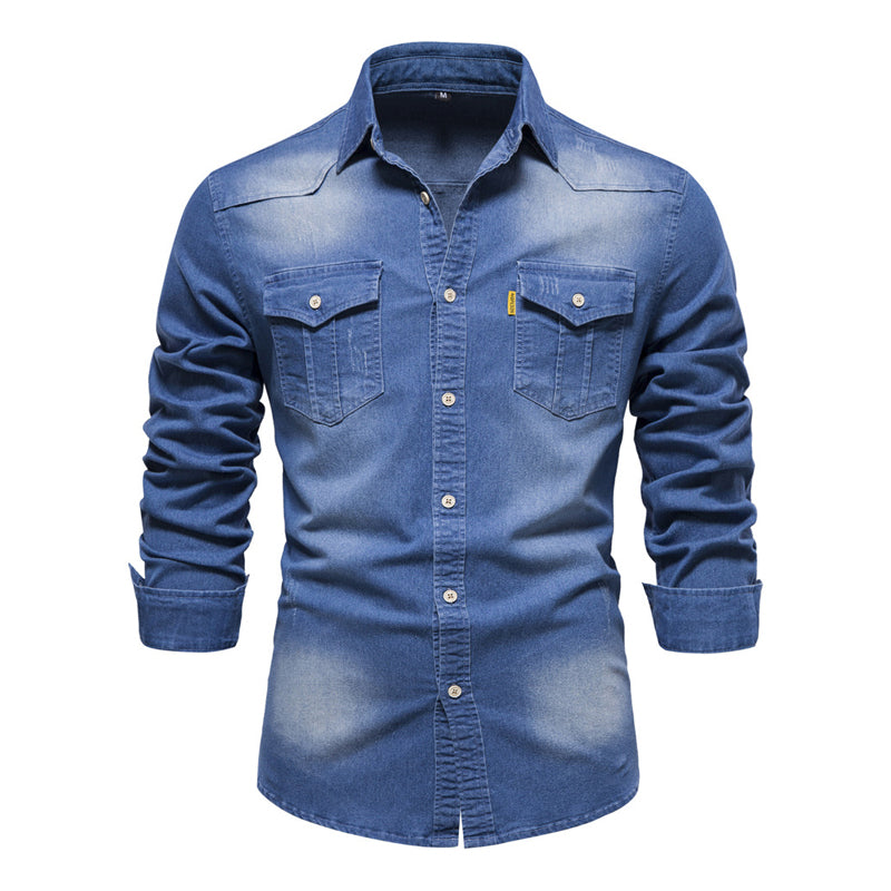 Jeanshemd Langarm | Brusttaschen