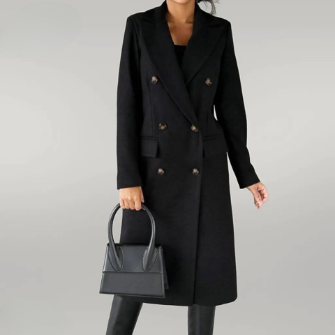 Trench Coat Lang - Zweireihig Mit Tailliertem Schnitt