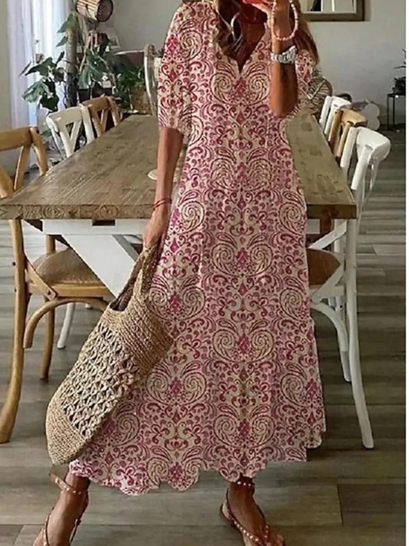 Damen Tunika Strand Maxi Kleid