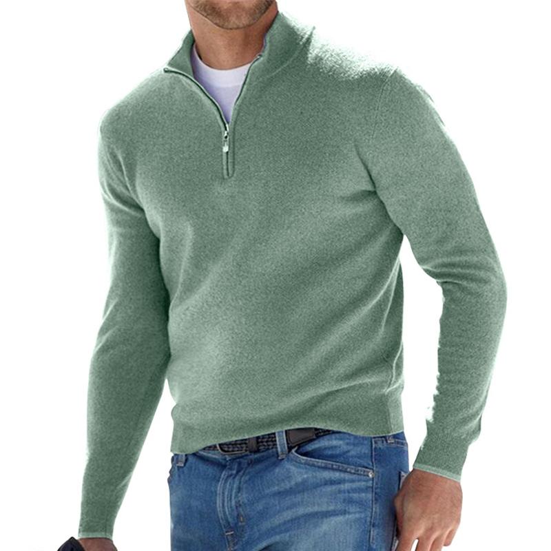 Pullover Mit Reißverschluss | Hoher Kragen