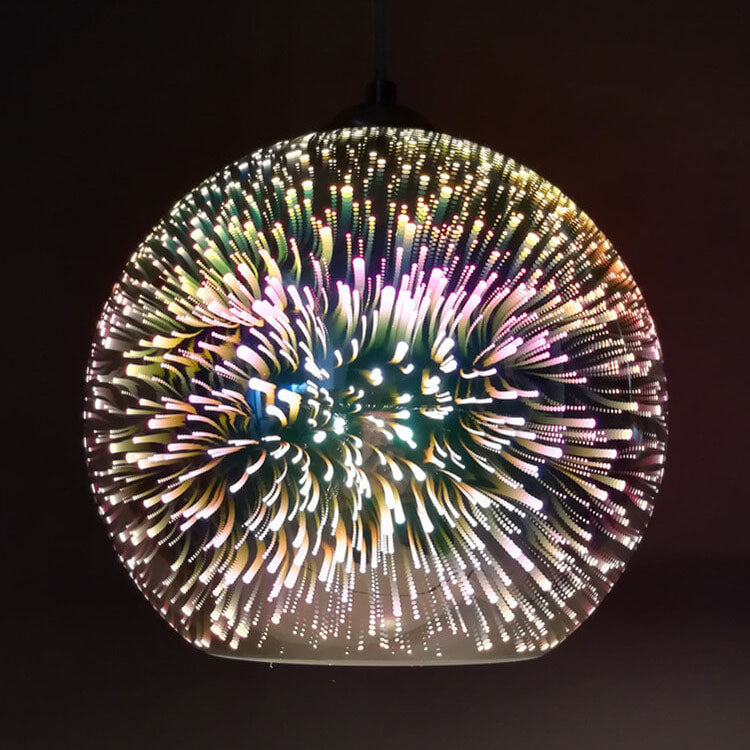 Pendelleuchte Modern | 3D Feuerwerk Glas Design
