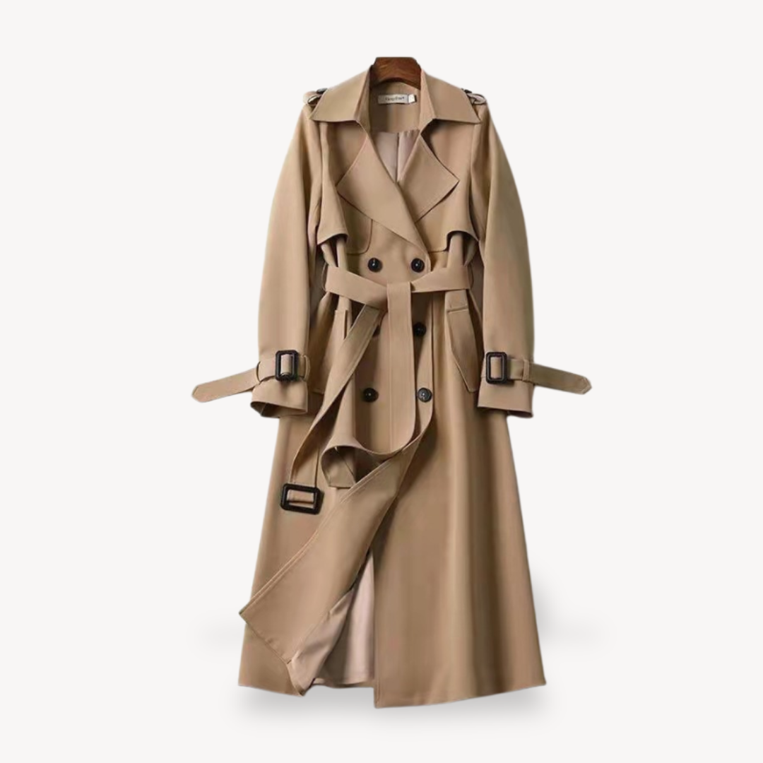 Lange Mantel | Trenchcoat Klassischer Schnitt mit Gürtel