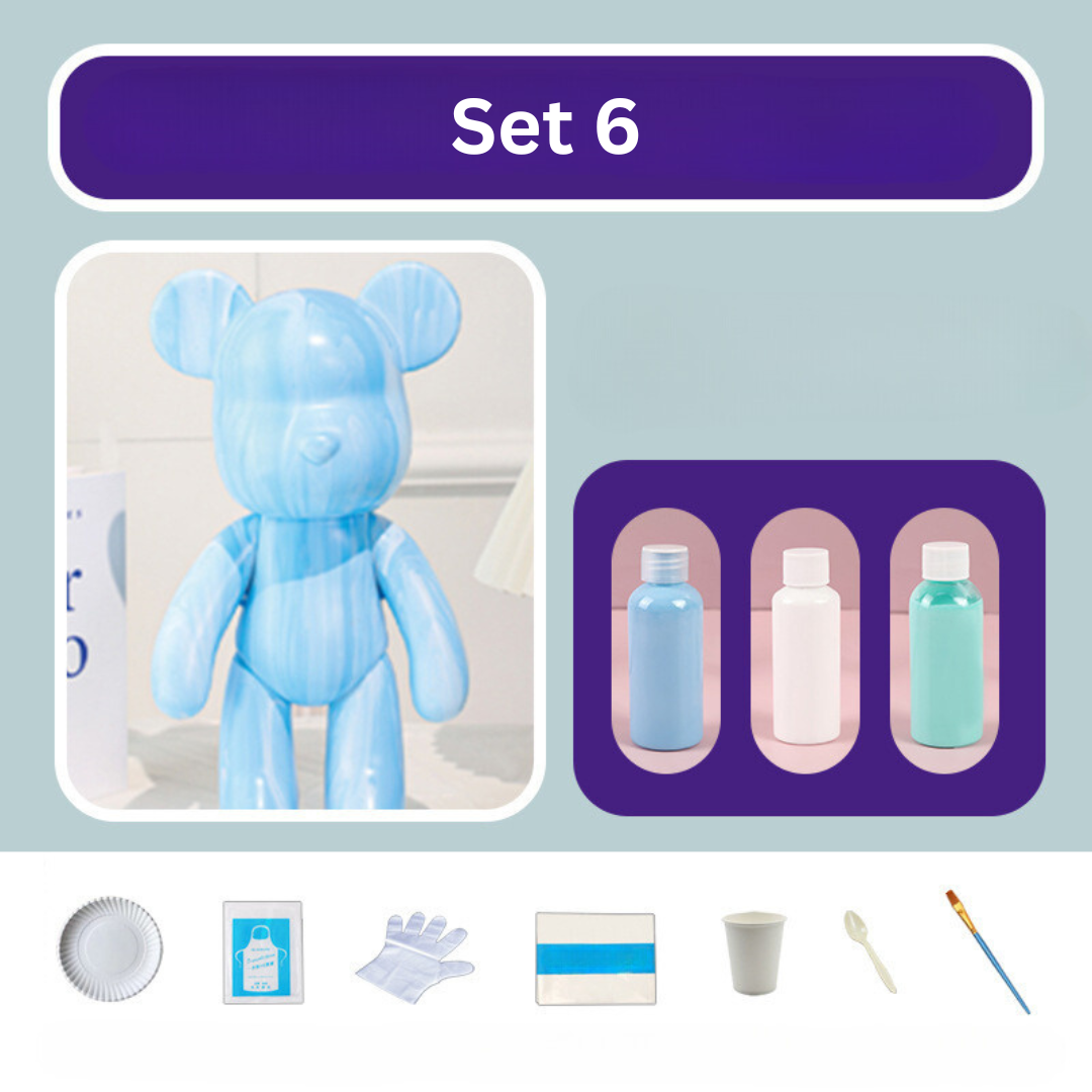 Deko Bär Figur | Handbemalte Kunst Skulptur Für Zuhause Und Büro