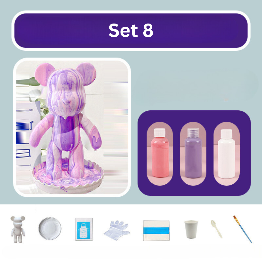 Deko Bär Figur | Handbemalte Kunst Skulptur Für Zuhause Und Büro