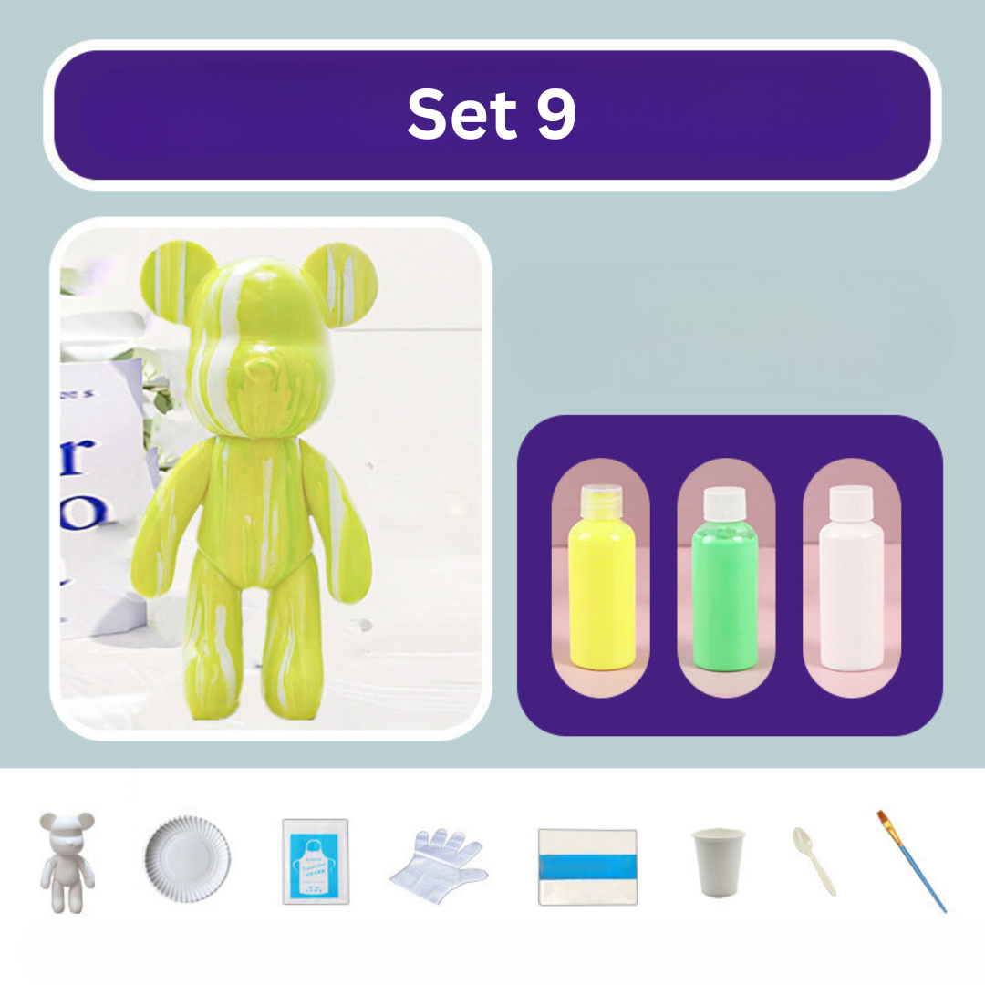 Deko Bär Figur | Handbemalte Kunst Skulptur Für Zuhause Und Büro