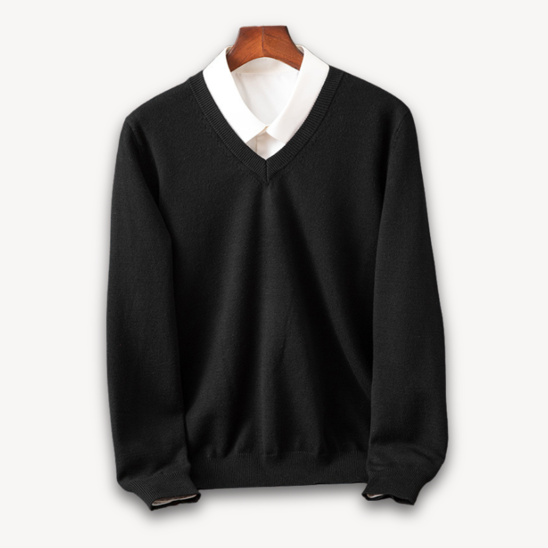 V Ausschnitt Pullover - Schmaler Schnitt für Alltag