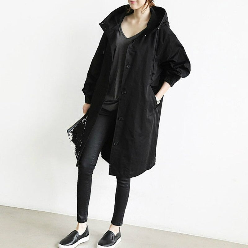 Trenchcoat - Weiter Schnitt mit Knopfleiste