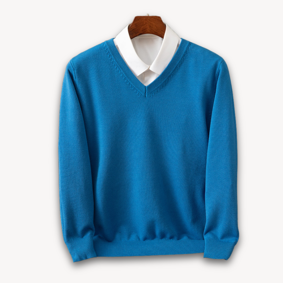 V Ausschnitt Pullover - Schmaler Schnitt für Alltag