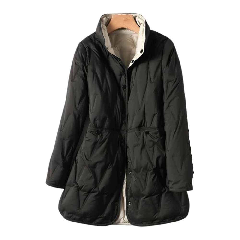 Dauenjacke Damen Winterjacke | Taillierter Schnitt mit Druckknöpfen