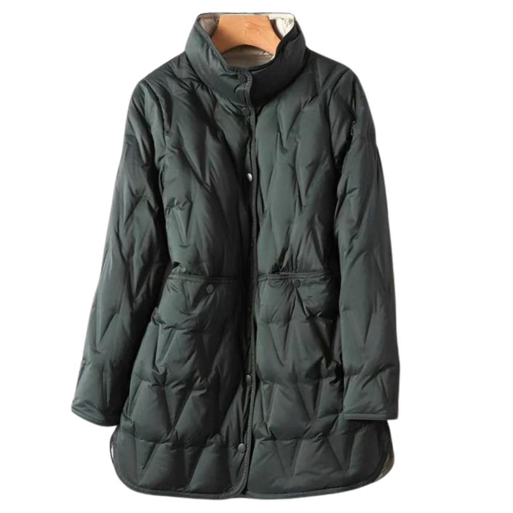 Dauenjacke Damen Winterjacke | Taillierter Schnitt mit Druckknöpfen