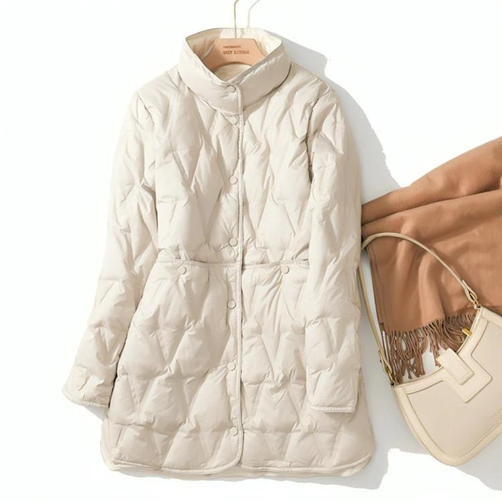 Dauenjacke Damen Winterjacke | Taillierter Schnitt mit Druckknöpfen