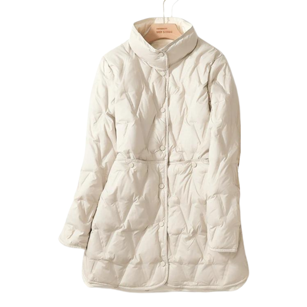 Dauenjacke Damen Winterjacke | Taillierter Schnitt mit Druckknöpfen