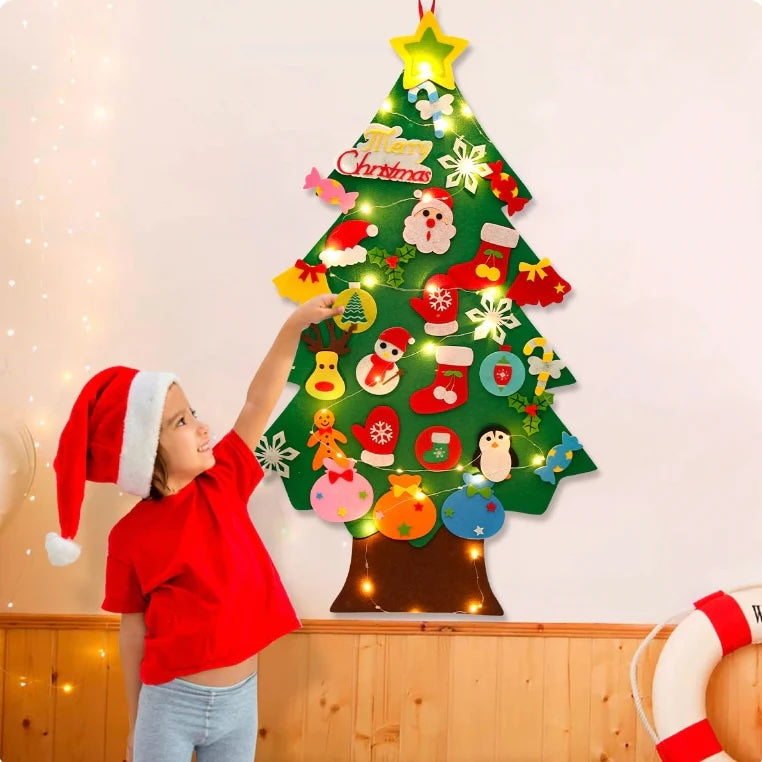 Montessori Weihnachtsbaum Mit Lichterkette | Deko Set Zum Selbstgestalten