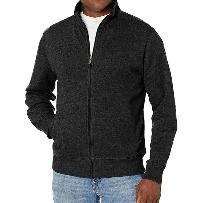 Trackjacke mit Reißverschluss - Schmaler Schnitt und Stehkragen