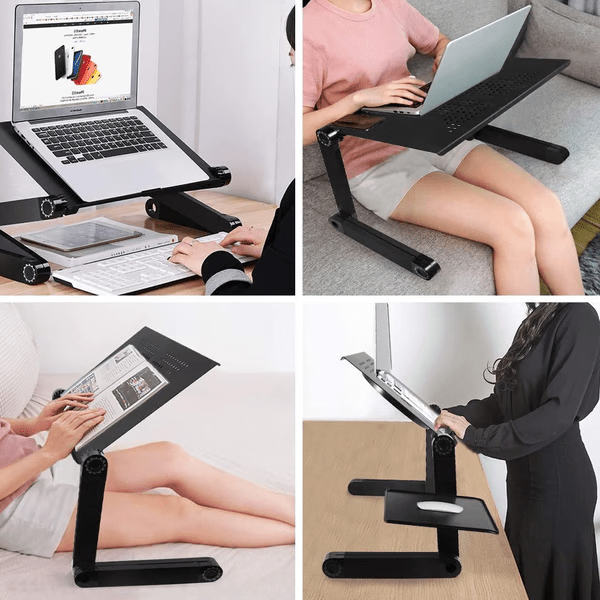 Ergonomischer Laptopständer Höhenverstellbar 360° | Tragbarer Notebook Tisch Mit Kühlung