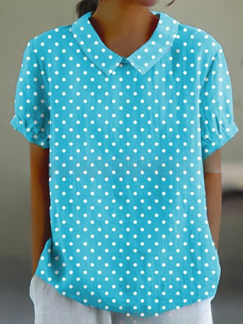Damen Sommer Blumendruck Hemd
