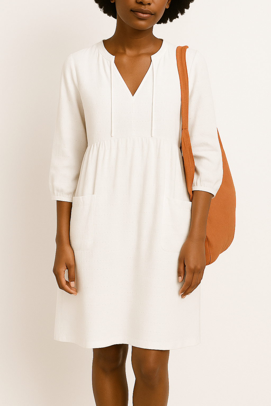 Damen Lose Hemblusen Midi Kleid